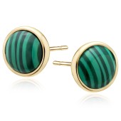 Cercei argint placat cu aur galben cu piatra verde DiAmanti Z2024EG_ML-DIA (Argint 925‰ 1,2 g.)